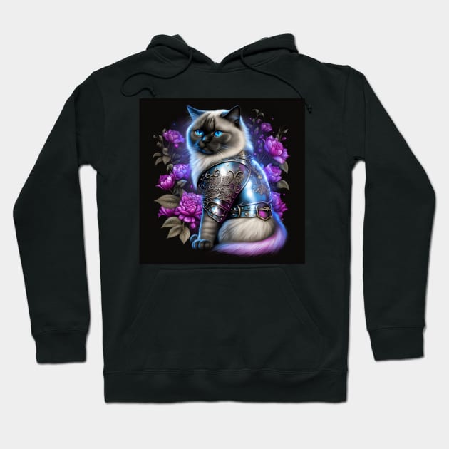 Warrior Birman Cat Hoodie by Enchanted Reverie